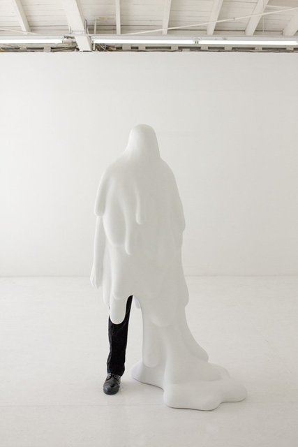Daniel Arsham, ‘Standing Figure with Drip’, 2011, Sculpture, Fiberglass, Paint, Joint Compound, Mannequin, Fabric and Shoe, John Wolf Art Advisory & Brokerage