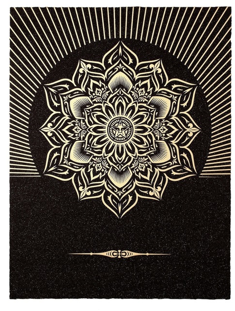 Shepard Fairey (OBEY), ‘Obey Lotus Diamond (Black & Gold)’, 2013, Paul Stolper Gallery