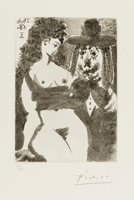 Pablo Picasso, ‘347 Series: Old Clown with Seductive Nude (Bloch 1529)’, 1968, Forum Auctions