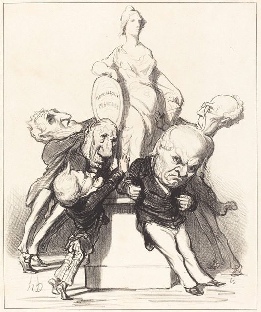 Honoré Daumier, ‘Ils prétendent qu'ils la soutiennent’, 1849, National Gallery of Art, Washington, D.C.