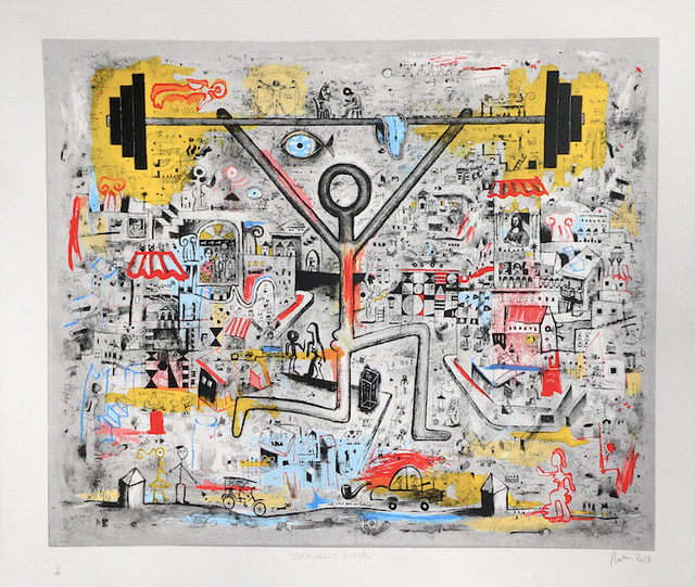 Luis Rodriguez Noa, ‘Visual Gym’, 2018, Drawing, Collage or other Work on Paper, Serigraph, Conde Contemporary