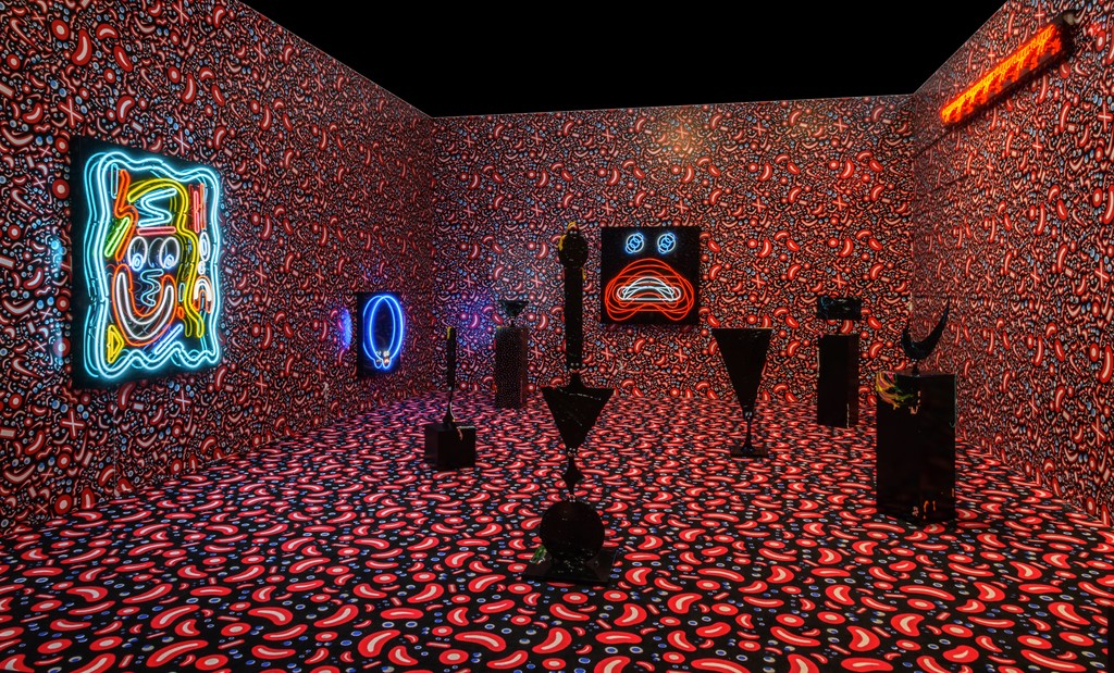 Installation View of Devin Troy Strother's "What if Yayoi Kusama Had Jungle Fever?" at Richard Heller Gallery. Installation View of Devin Troy Strother's "What if Yayoi Kusama Had Jungle Fever?" at Richard Heller Gallery.