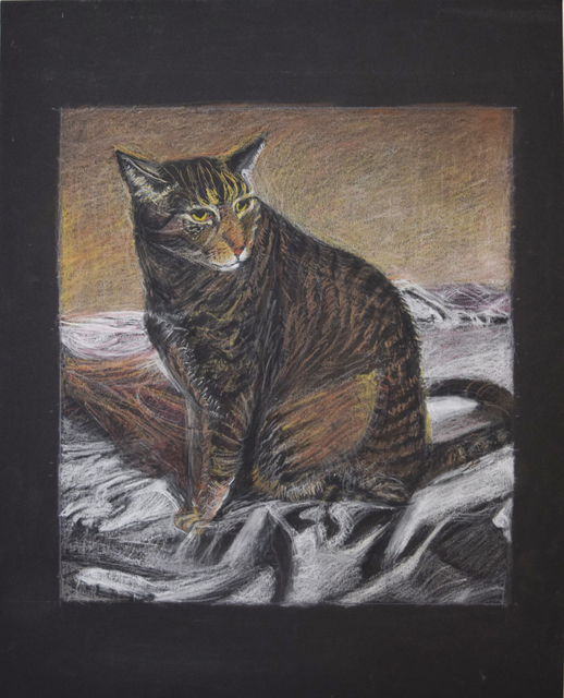 Glenn Goldstein, ‘Portrait of Pip’, 2017, Drawing, Collage or other Work on Paper, Pastel pencil on paper, Fountain House Gallery