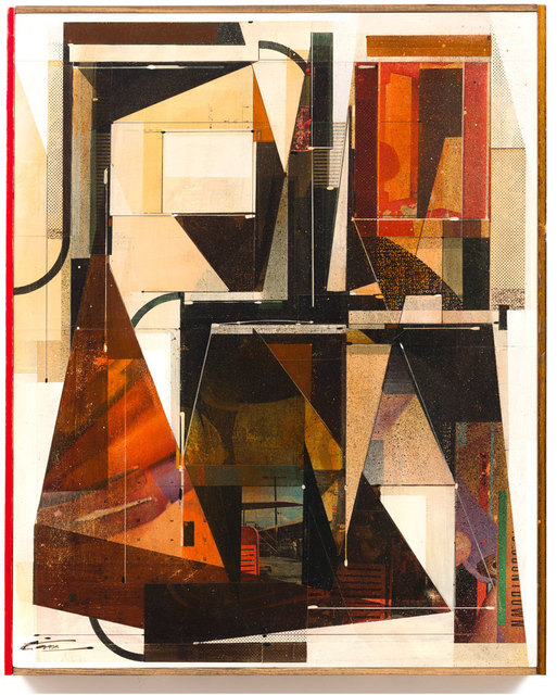 Augustine Kofie, ‘Access Grit’, 2019, Mixed Media, Found paper, acrylic polymer, ball point pen and graphite on cradled birch panel; sealed in archival matte varnish; finished in satin varnish; strip framed with found yardsticks and pine, Hashimoto Contemporary