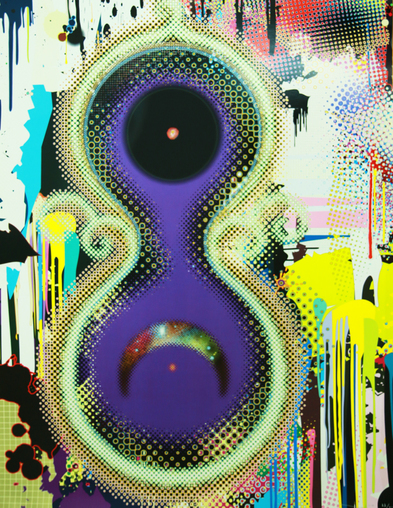 Takashi Murakami, ‘Genome No. 107 x 2122’, 2010, Print, Offset printing with 4 colors and special color silver, Lougher Contemporary