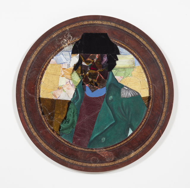David Shrobe, ‘Smoove Sailing’, 2020, Painting, Oil, acrylic and ink on canvas, stained glass, tin, canvas, leather, silk and bookbinding cloth mounted on wood table top, Steve Turner