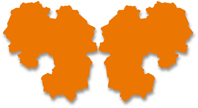Paul Hosking, ‘Rorschach Portrait (orange-2 parts)’, 2012, Michael Fuchs Galerie