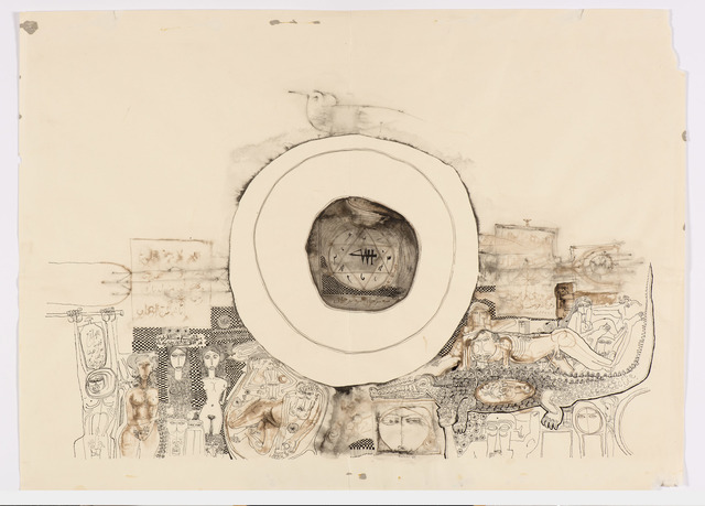 Ibrahim El-Salahi, ‘Recollections’, 1969, Drawing, Collage or other Work on Paper, Pen and coloured inks, Vigo Gallery
