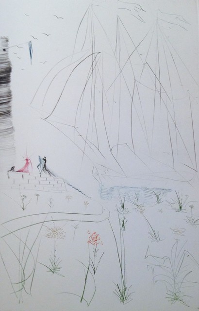 Salvador Dalí, ‘Tristan and Iseult : The Arrival of Iseult’, 1970, Print, Etching on paper, Samhart Gallery