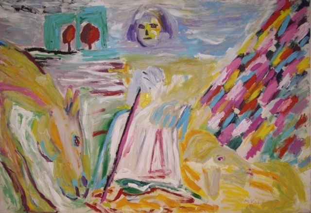 Menashe Kadishman, ‘Shepard with Horse’, ca. 1995, Corridor Contemporary