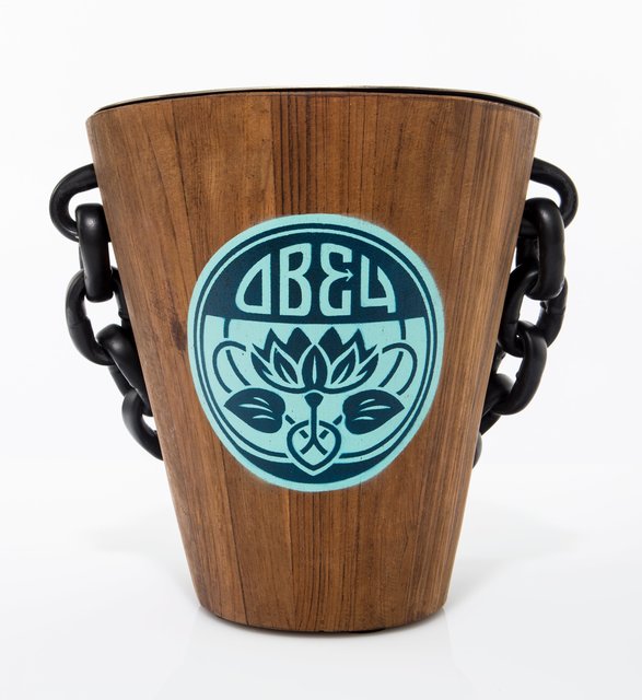 Shepard Fairey, ‘Obey ALS Ice Bucket’, 2016, Painting, Hand stencil acrylic on wood with metal interior, Heritage Auctions