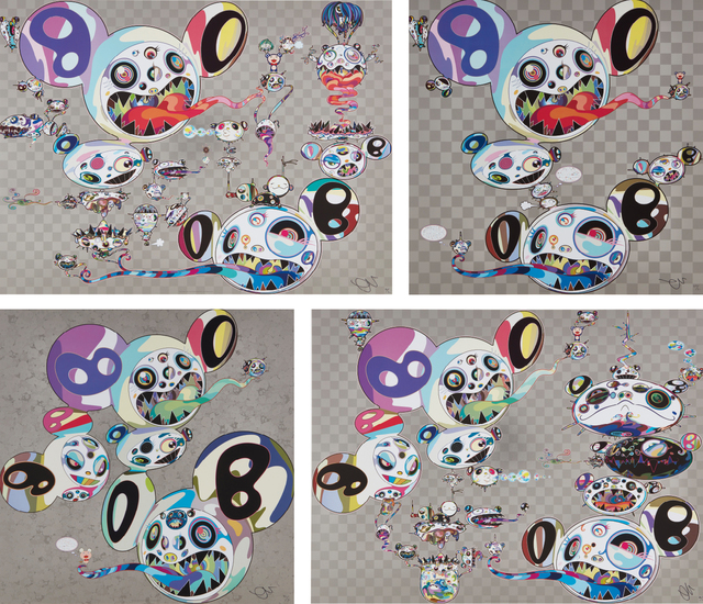 Takashi Murakami, ‘Parallel Universe; Spiral; Hands Clasped; and Another Dimension Brushing Against Your Hand’, 2014 and 2015, Phillips