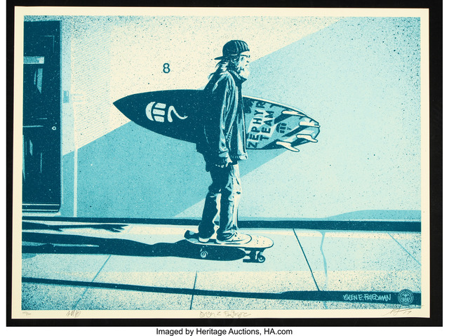 Shepard Fairey (OBEY), ‘Jeff Ho Zephyr (Blue)’, 2017, Heritage Auctions