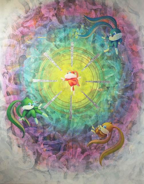 Yusuke Ochiai, ‘A Messenger of Love’, 2017, Painting, Acrylic and silver leaf on canvas, Onishi Gallery