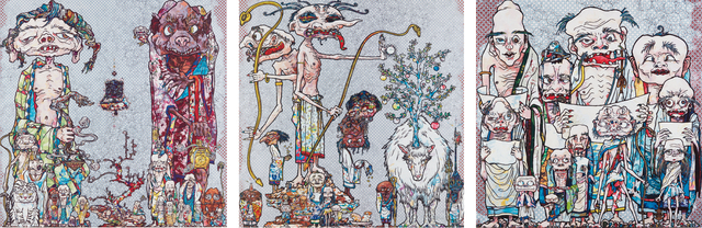 Takashi Murakami, ‘12 Arhats; Behold! Tis the Netherworld; and Assignation of a Spirit!’, 2010; 2013 and 2014, Phillips