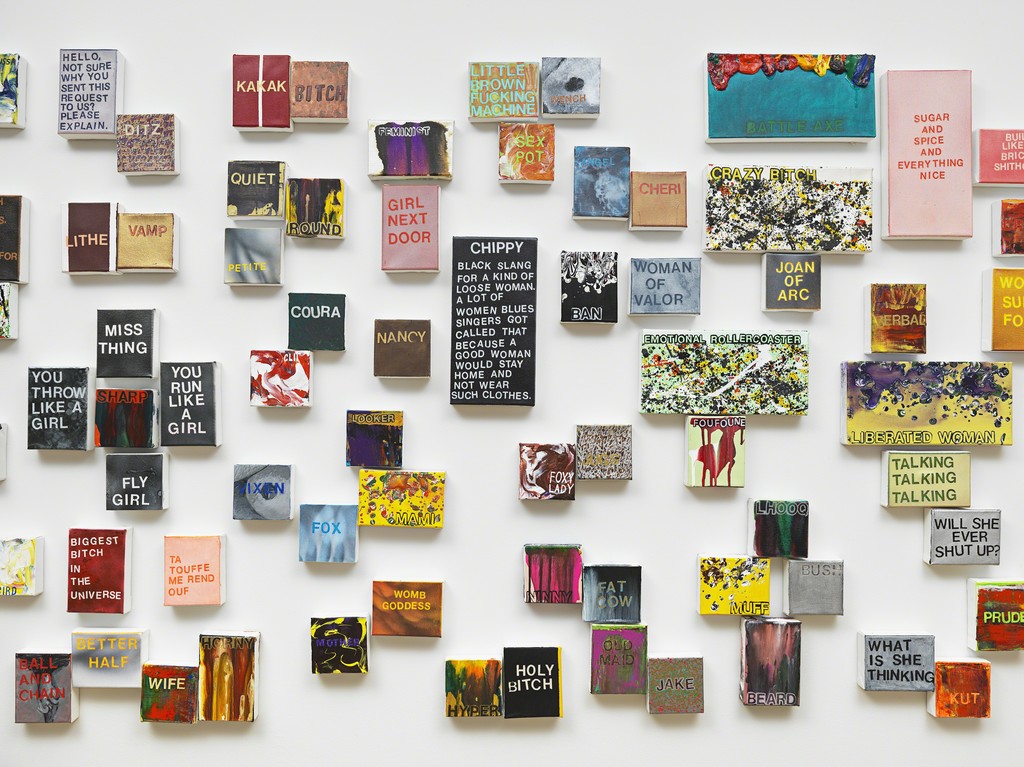 Installation view of Betty Tompkins: "WOMEN Words, Phrases, and Stories". Photo by Genevieve Hanson, NYC Installation view of Betty Tompkins: "WOMEN Words, Phrases, and Stories". Photo by Genevieve Hanson, NYC