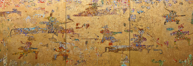 Reza Derakshani, ‘Gold Hunt’, 2019, Mixed Media, Oil & Gold Paste on Canvas, Leila Heller Gallery