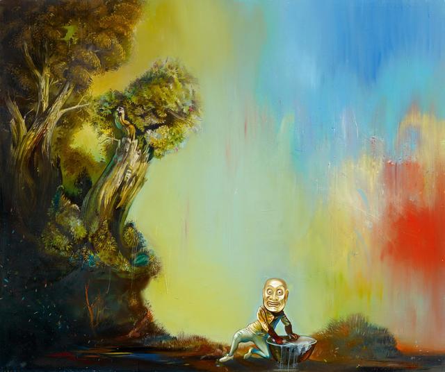 Steve Viezens, ‘Die Kunst des Lächelns’, 2014, Painting, Oil and egg tempera on canvas, Van Ham