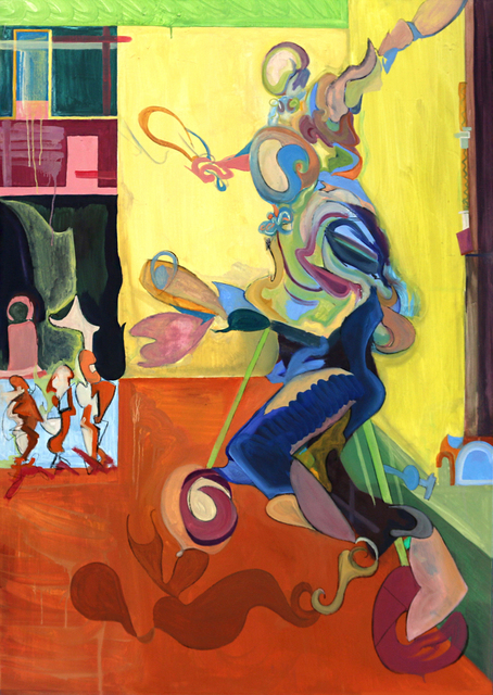 Lee Kay-Barry, ‘Dance, Monkey, Dance’, 2017, Painting, Oil and charcoal on canvas, Eclectic Gallery