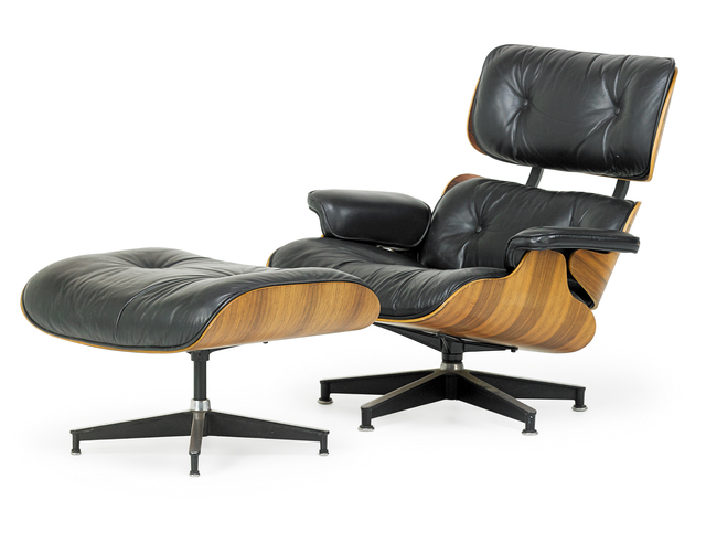Charles Eames, Ray Eames | Lounge chair and ottoman (no. 670 and 671 ...
