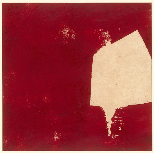 Chu Weibor, ‘Red & White’, 1970, Painting, Oil, Plastic, Glass plate, Asia Art Center