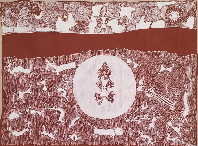 Balu Jivya Mashe, ‘Untitled’, 2019, Painting, Acrylic on Canvas, Arushi Arts