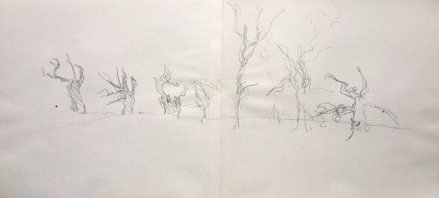 Michael Andrews, ‘Winter Trees, Grimsthorpe Castle, Christmas’, 1990, James Hyman Gallery