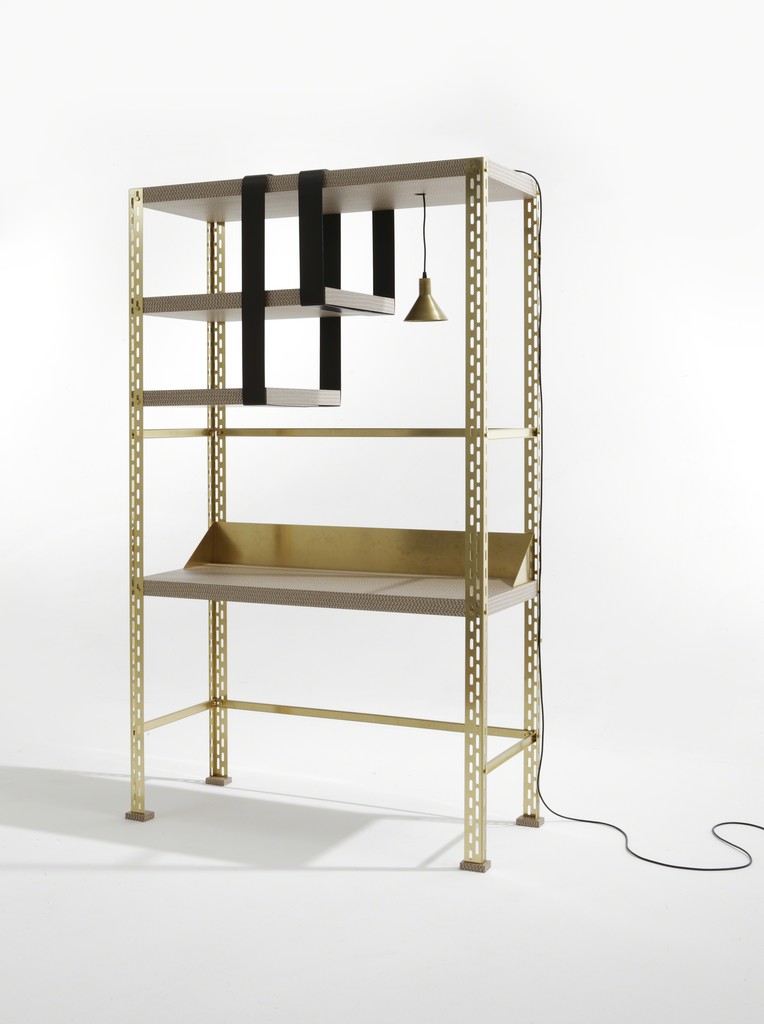 Scaffale d’arte working unit by Federico Peri
Italy, 2016
Nilufar Edition
Customizable upon request
Brass structure and accessories, veneered wood shelves and leather belts
51.5 x 121.5 x h 201.5 cm
20.3 x 47.8 x h 79.3 in
Scaffale d’arte working unit by Federico Peri
Italy, 2016
Nilufar Edition
Customizable upon request
Brass structure and accessories, veneered wood shelves and leather belts
51.5 x 121.5 x h 201.5 cm
20.3 x 47.8 x h 79.3 in
