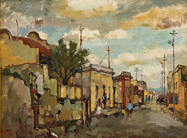 Gregoire Johannes Boonzaier, ‘Chiappini Street, Malay Quarter, C Town’, 1956, Strauss & Co