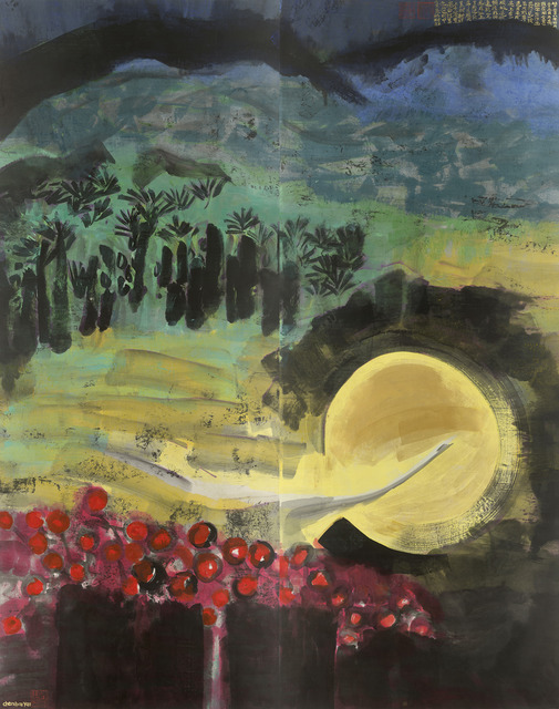 Chen Haiyan 陈海燕, ‘Moonlight’, 2008, Drawing, Collage or other Work on Paper, Ink and color on xuan paper, Ink Studio