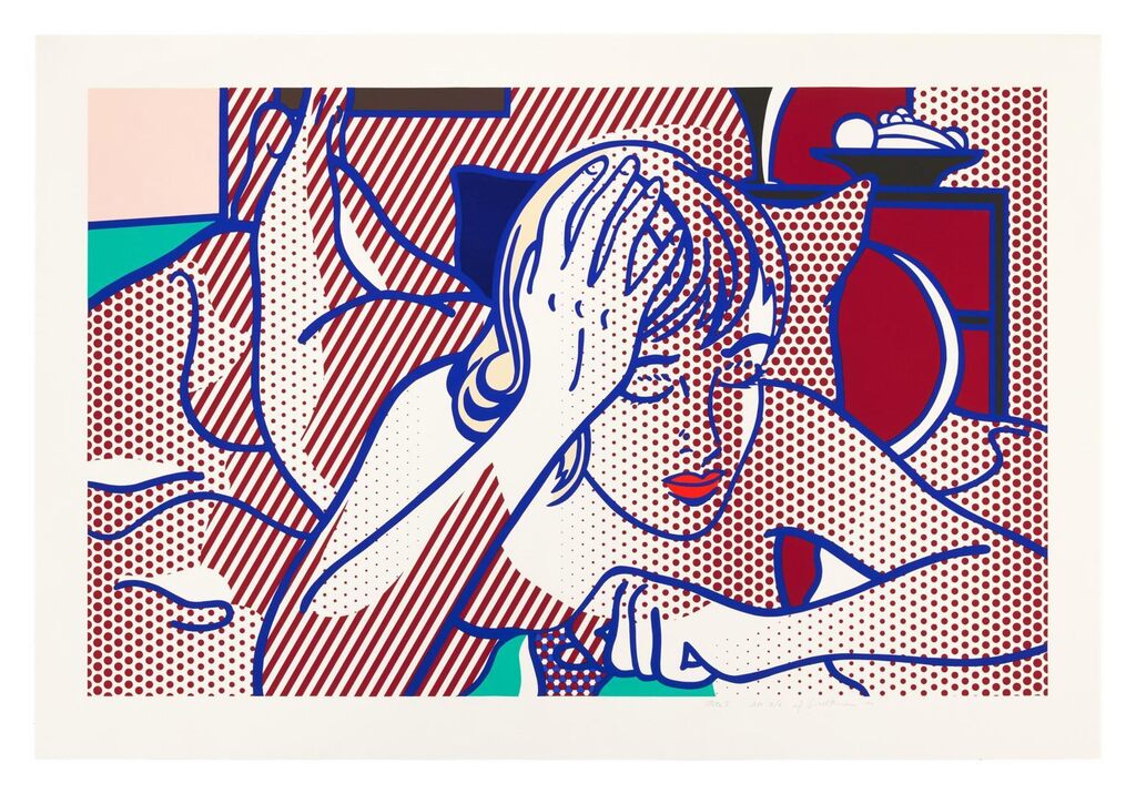 Roy Lichtenstein - Thinking Nude, State I, from the Nudes series