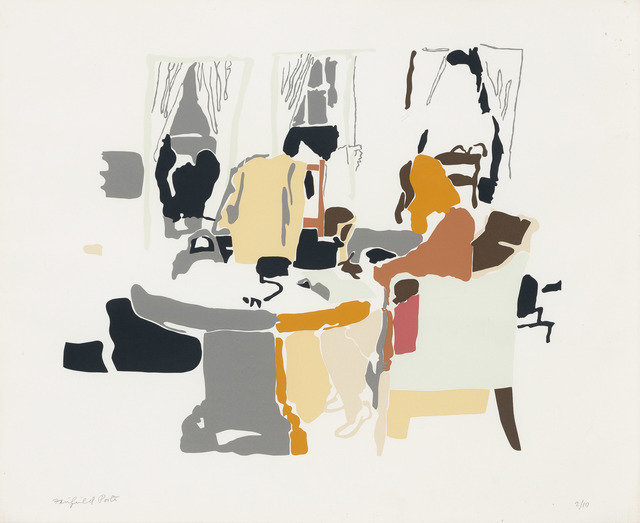 Fairfield Porter, ‘INTERIOR (LUDMAN 17)’, 1967, Print, Color screenprint on wove paper, Doyle