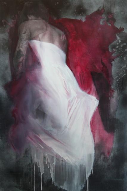 Virginie Bocaert, ‘Se retrouver’, 2014, Painting, Mixed media on board, Thompson Landry Gallery