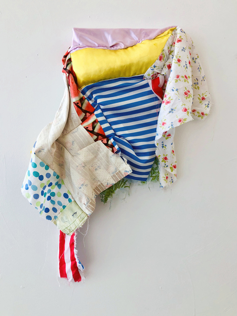 T.J. Dedeaux-Norris, ‘Media Control’, 2019, Mixed Media, Reclaimed fabric on stretcher, Mimmo Scognamiglio / Placido
