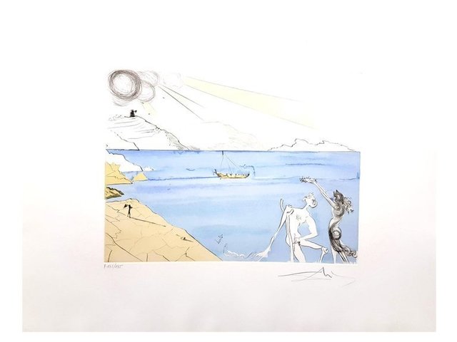 Salvador Dalí, ‘Original Etching "Laurels of Happiness" by Salvador Dalí’, 1974, Galerie Philia