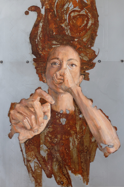 Sabatino Cersosimo, ‘Love, Love, Love (I)’, 2017, Painting, Oil, oxidation and engraving on welded steel plates, Accesso Galleria