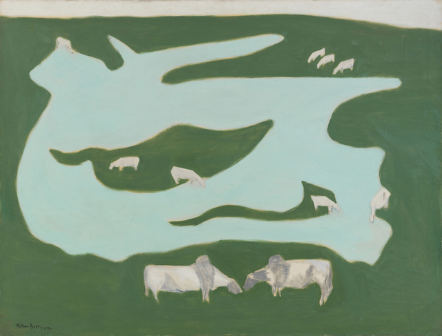 Milton Avery, ‘Grazing Brahmins’, 1952, Victoria Miro