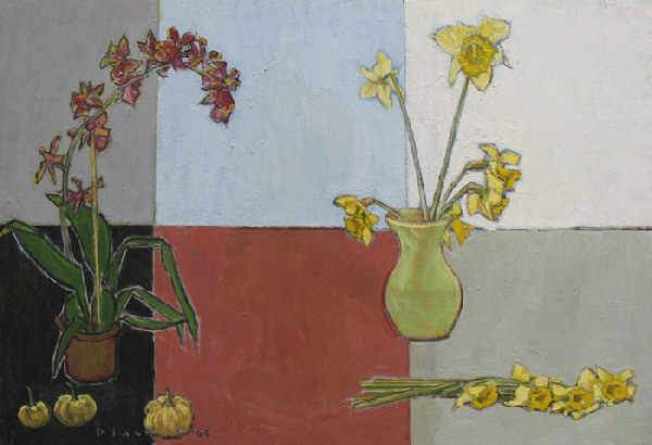 Joseph Plaskett, ‘Orchid, Daffodils and Small Pumpkins’, 2005, Bau-Xi Gallery
