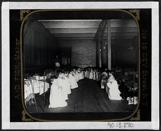 Jacob A. Riis, ‘Prayer-time in the Nursery - Five Points House of Industry’, ca. 1890, Museum of the City of New York