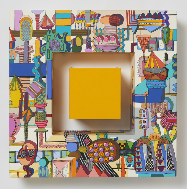 Eunmi Kim, ‘push a button(yellow)’, 2019, Painting, Acrylic,pen on canvas, Gallery LEE & BAE