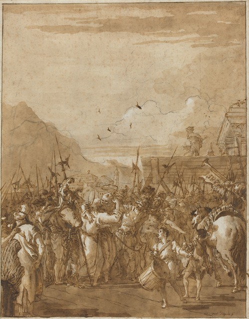 Giovanni Domenico Tiepolo, ‘The Parting of Saints Peter and Paul’, early 1790s, National Gallery of Art, Washington, D.C.
