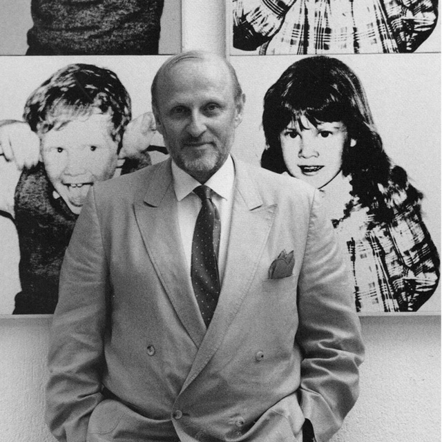 Jeannette Montgomery Barron, ‘Bruno Bischofberger, Küsnacht, Switzerland’, 1985, Photography, Vintage gelatin silver print., Patrick Parrish Gallery