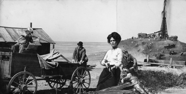 ‘Film western, bozzetto fotografico’, 1950 ca., Drawing, Collage or other Work on Paper, Photo collage probably used to prepare a flyer or poster. Unique work., Il Ponte