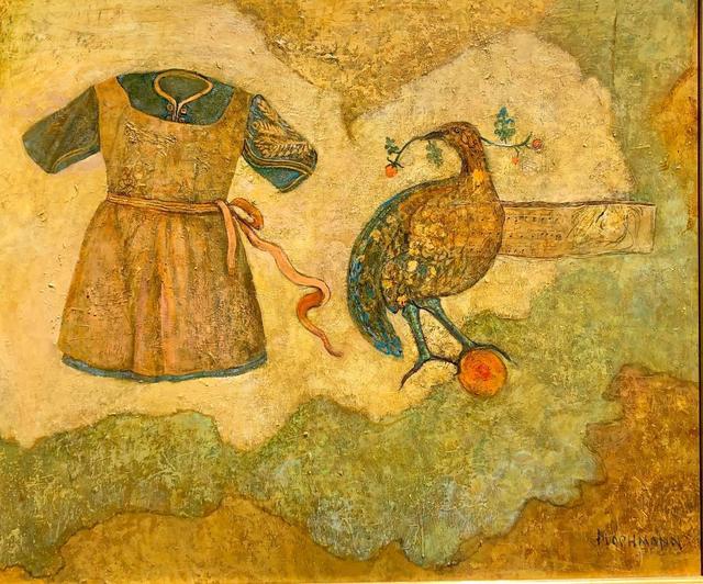 Carolyn Plochmann, ‘Images Without Anchors’, 2001, Painting, Acrylic and gold leaf on board, Eckert Fine Art