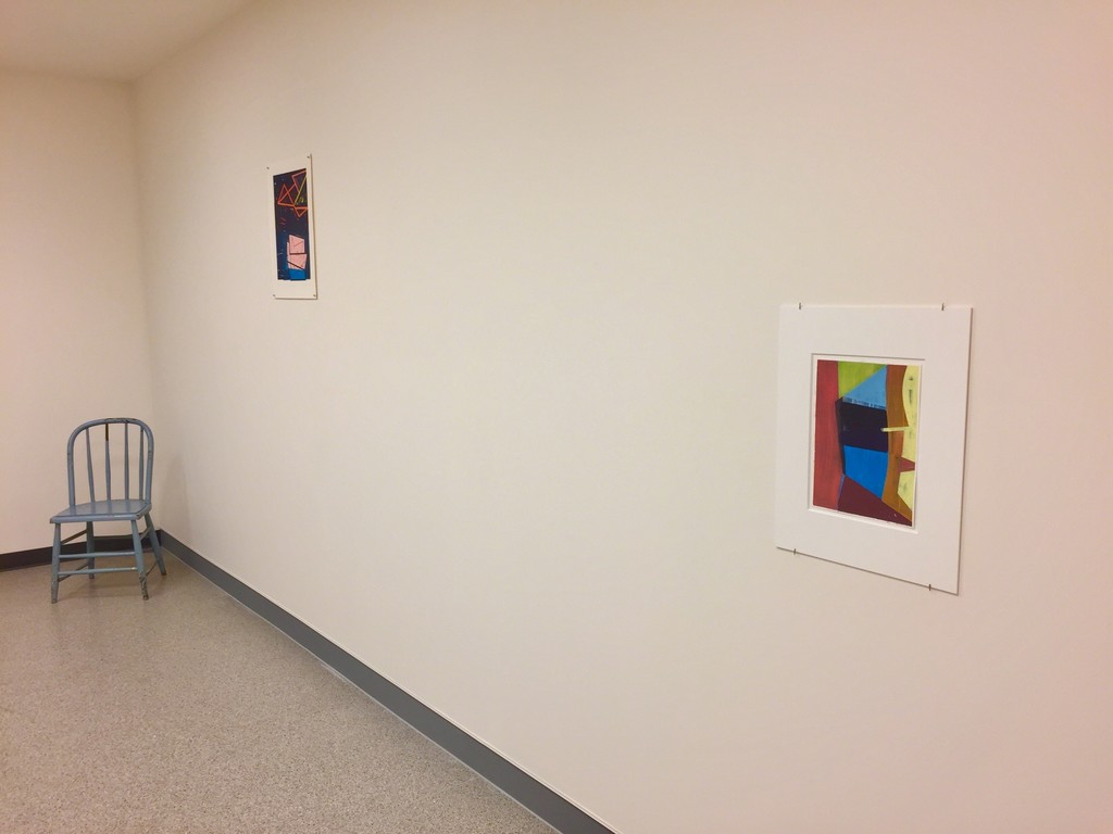 Installation view 4 – l to r,
“Folded Space” and “Slippage – Space #2” Installation view 4 – l to r,
“Folded Space” and “Slippage – Space #2”