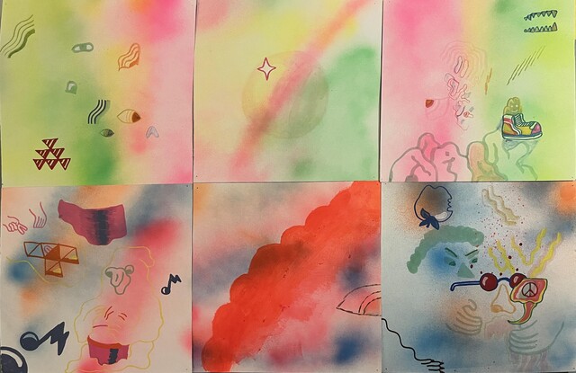Jacob Ciocci, Untitled (from Paper Rad '3D') [6 Pieces]