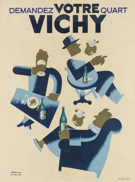 PAUL COLIN, ‘VICHY / DEMANDEZ VOTRE QUART’, 1948, Swann Auction Galleries