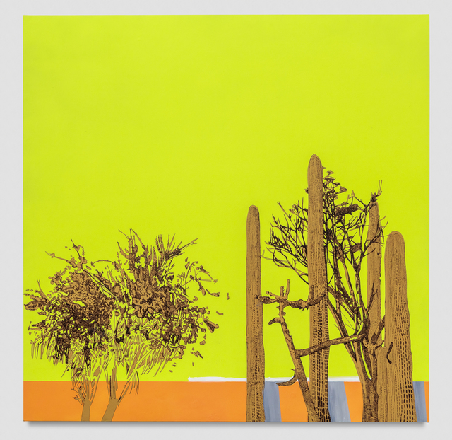 Whitney Bedford, ‘The Left Coast (Slow Burn)’, 2017, Painting, Ink and Oil on Linen on Panel, Aspen Art Museum Benefit Auction
