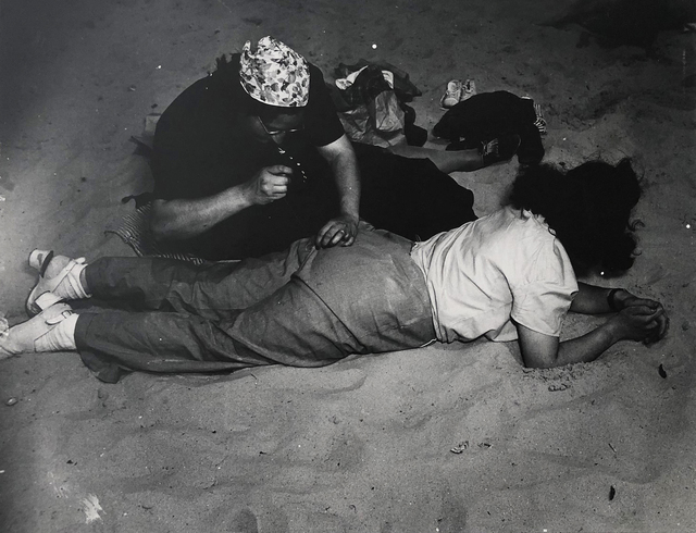 Weegee, ‘"Mending" (Coney Island)’, ca. 1940, Elizabeth Houston Gallery