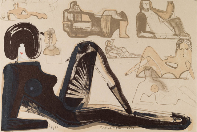 Cathie Pilkington RA, ‘Looks 6’, 2013, Print, Lithograph on Japanese paper, Candida Stevens Gallery